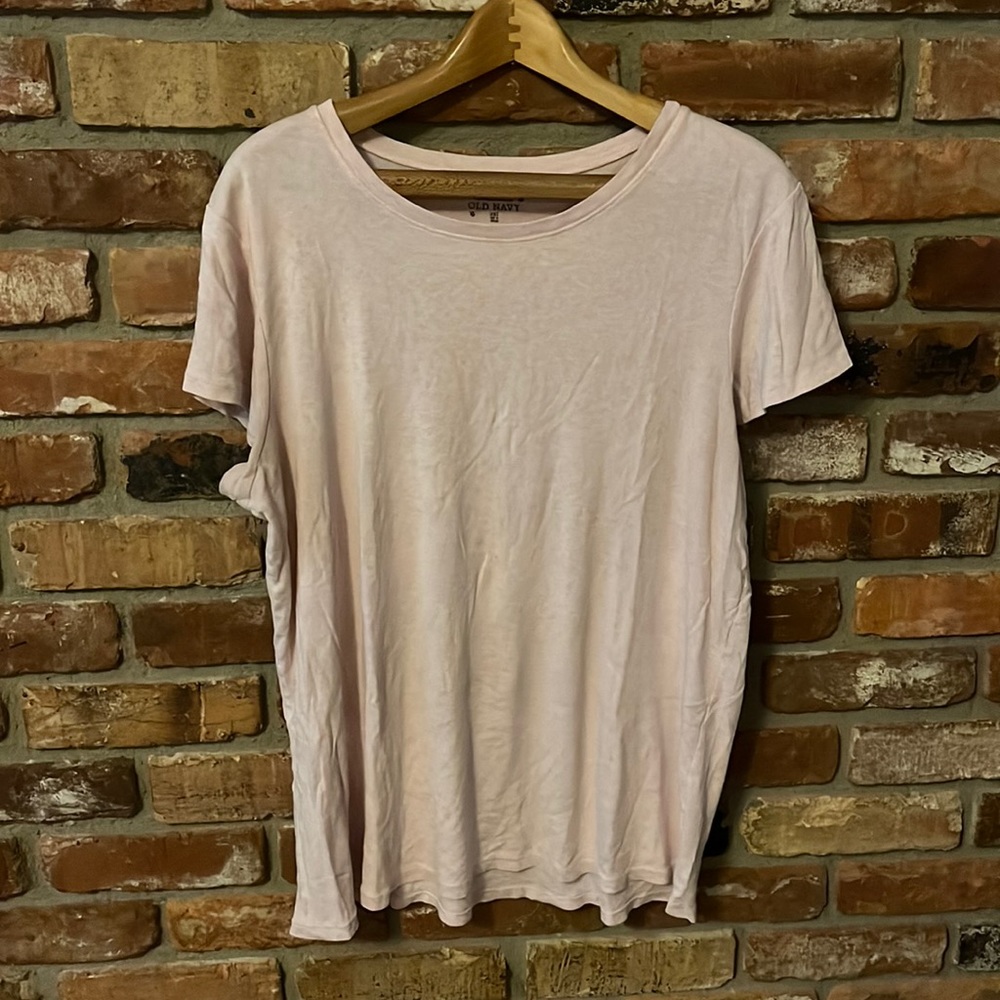 Old Navy Light Pink Crew Neck Top Size XXL